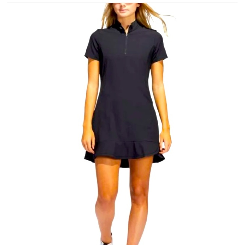 Adidas Golf Sport Dress | Frill Hemline| Front & Back Pockets | Small | Black